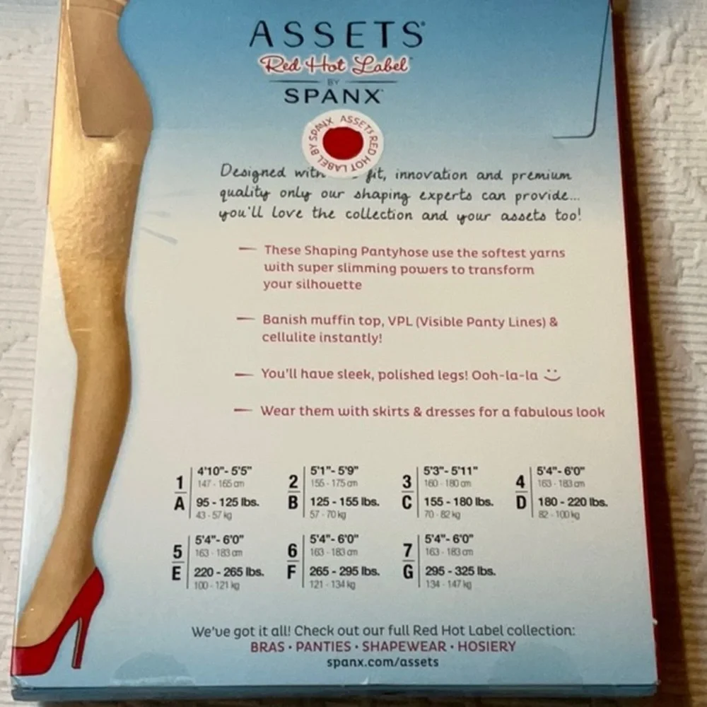 SPANX Red Hot Label High-Waist Sheers Shaping Pantyhose. Black. Size 6F